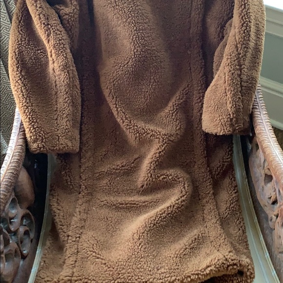 🛑SOLD🛑 BOOHOO CHOCOLATE OVERSIZED TEDDY FAUX FUR COAT M - Picture 11 of 15